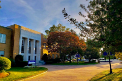 22 - September -  Did you know Carlson Hall was the former University of Bridgeport Library until the construction of the Magnus Wahlstrom Library in 1974. Picture by Leanordo Castiglioni Class of 2019